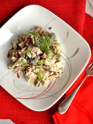 Chicken, Grapes, Salad, summer dinner recipe