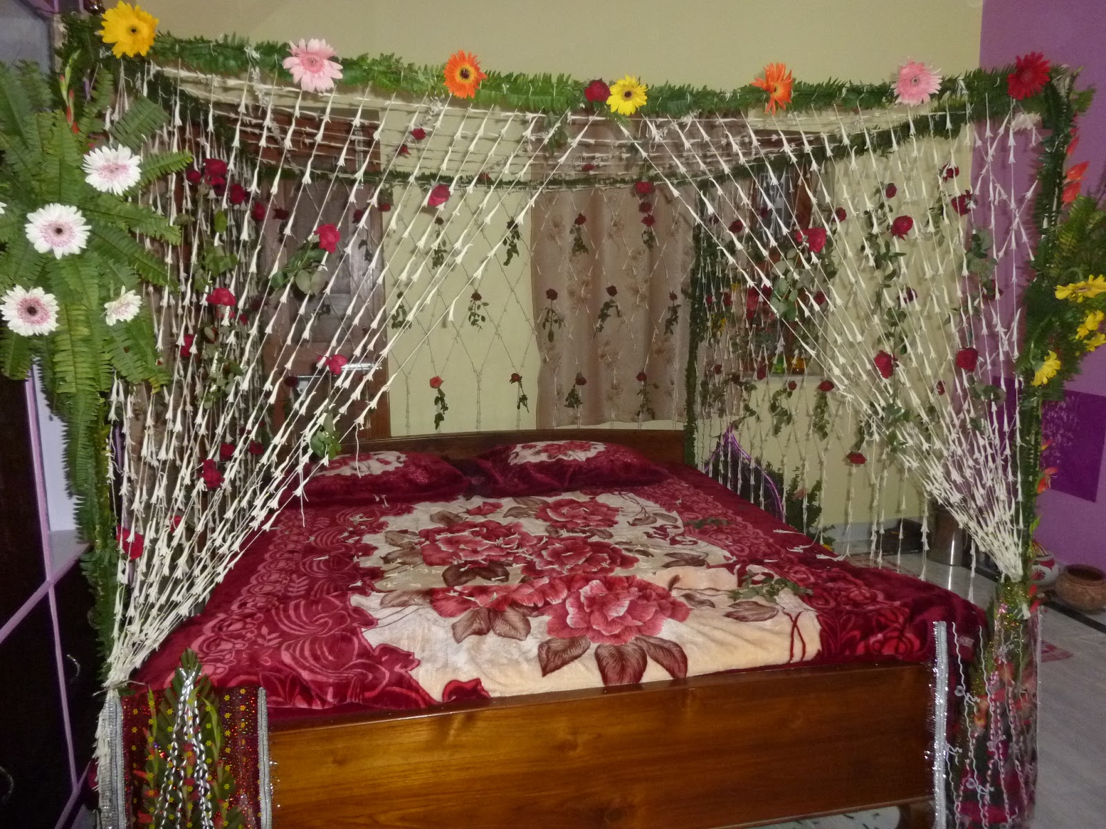 Sharma Flower Decorators First Night Honeymoon Bed Decoration