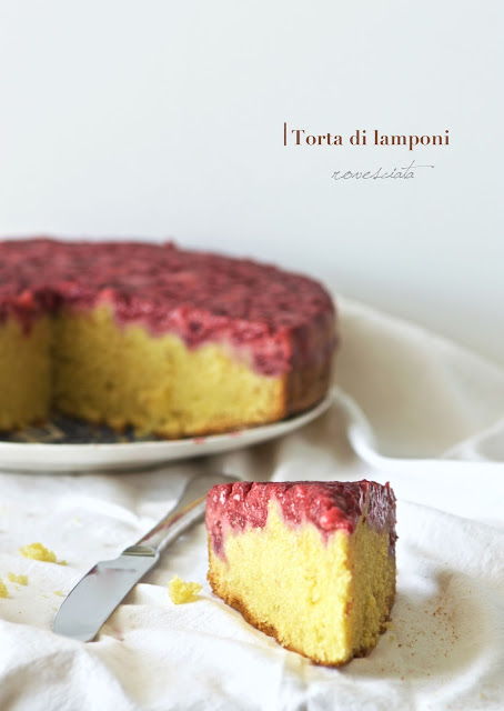 torta di lamponi rovesciata 