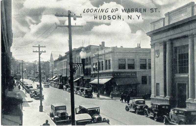Old Pictures of Columbia County NY Looking Up Warren St. Hudson NY