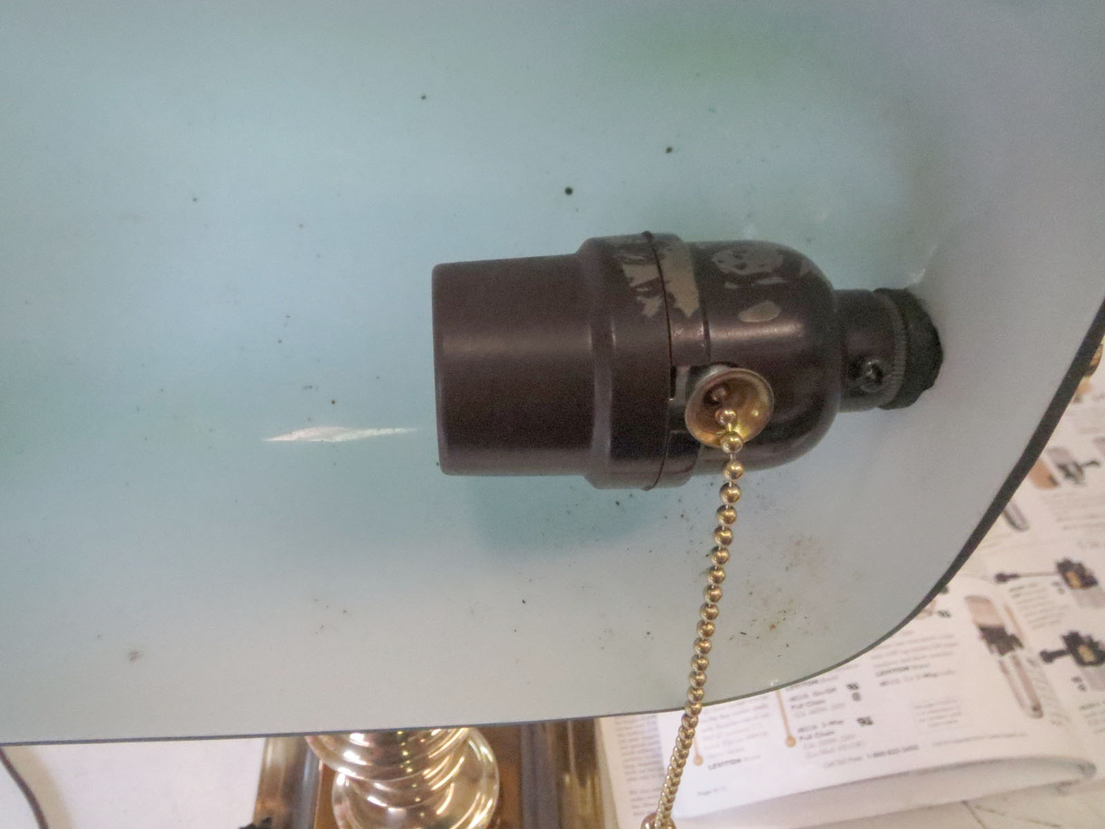 Lamp Parts and Repair Lamp Doctor Banker's Lamp Pull Chain Socket Repair