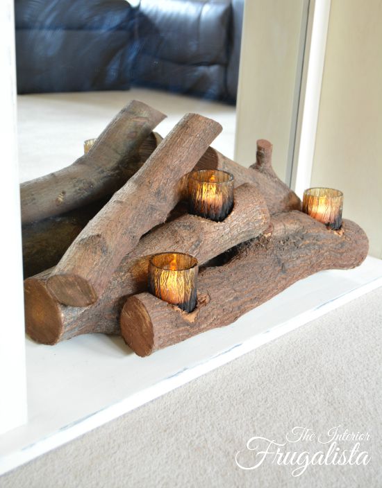 How To Make A Faux Fireplace Insert With Real Logs Interior Frugalista