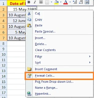 Change Date Format in Excel