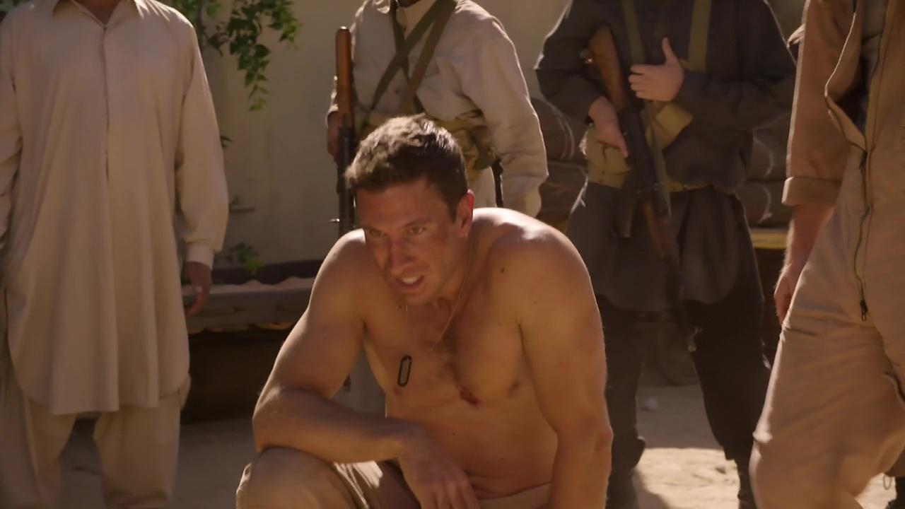 Pablo Schreiber shirtless in The Brink 1-07 "Sticky Wicket" .