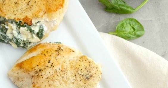 KETO SPINACH STUFFED CHICKEN BREAST WITH CHEESE - Easy Food Recipes