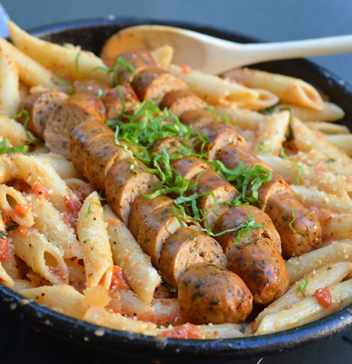 Grilled Chicken Sausage Pasta