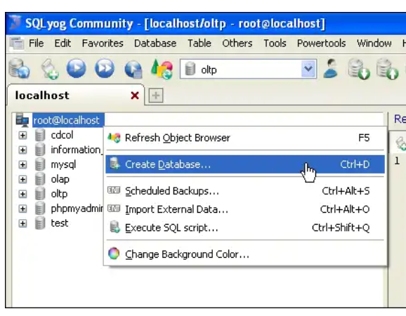 Cara Membuat Database menggunakan SQLyog - TUTORIAL DEXCEL