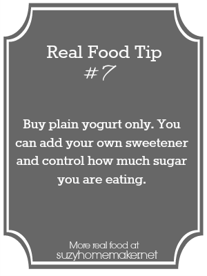real food tip 7: plain yogurt - suzyhomemaker.net