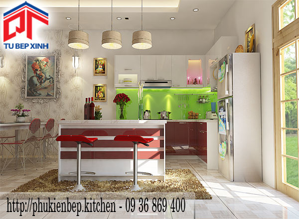 tủ bếp hiện đại tủ bếp có đảo bếp