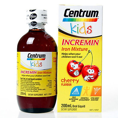 Siro Centrum Kids Incremin Iron Mixture Cherry Flavour 200ml