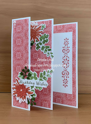 Angela Lovel, Angela's PaperArts: Stampin' Up! Positive Thoughts triple fold card