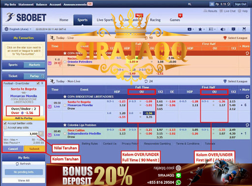 TIPS JITU MENANG OVER / UNDER DALAM JUDI BOLA ONLINE by SIRAJAQQ