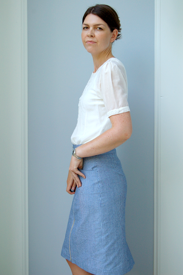 pleated skirt with pockets tutorial