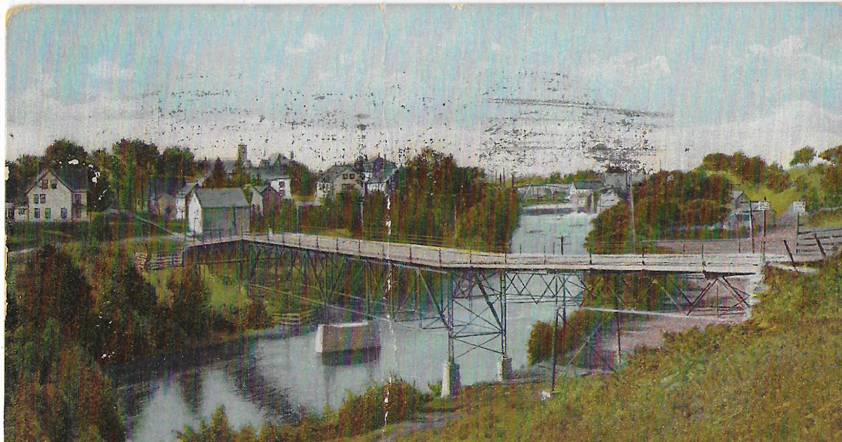 Heirlooms Reunited 1910s Postcard of Houlton, Maine, Bridge and River