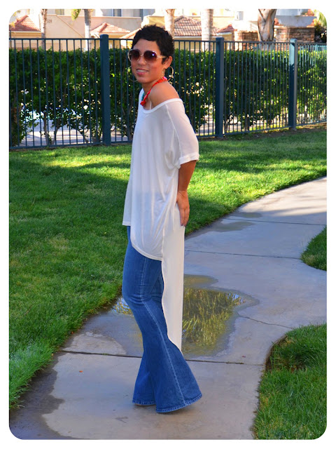 OOTD: Fab High Low Top + Wide Leg Jeans |Fashion, Lifestyle, and DIY