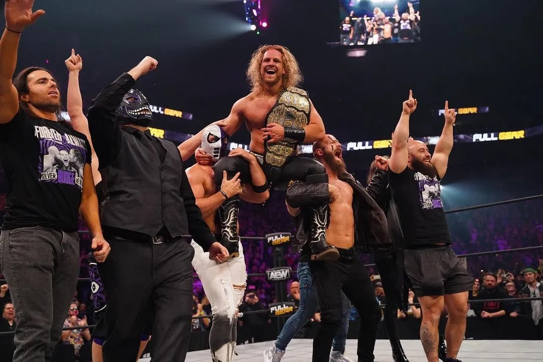 Bastidores da AEW em alta com Adam Page conquistando o World Championship no Full Gear