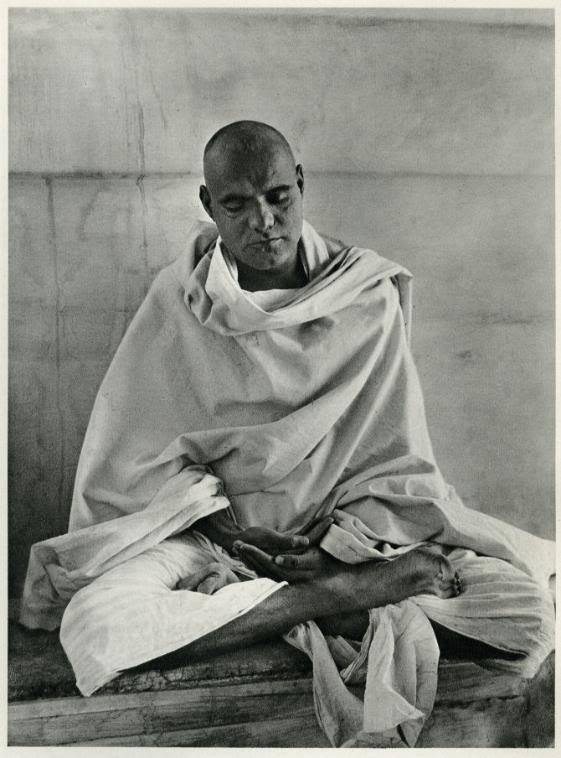 Portrait of a Jain Monk in Meditation in Palitana, India - 1928