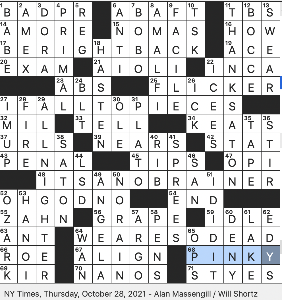 0110-21 NY Times Crossword 10 Jan 21, Sunday 