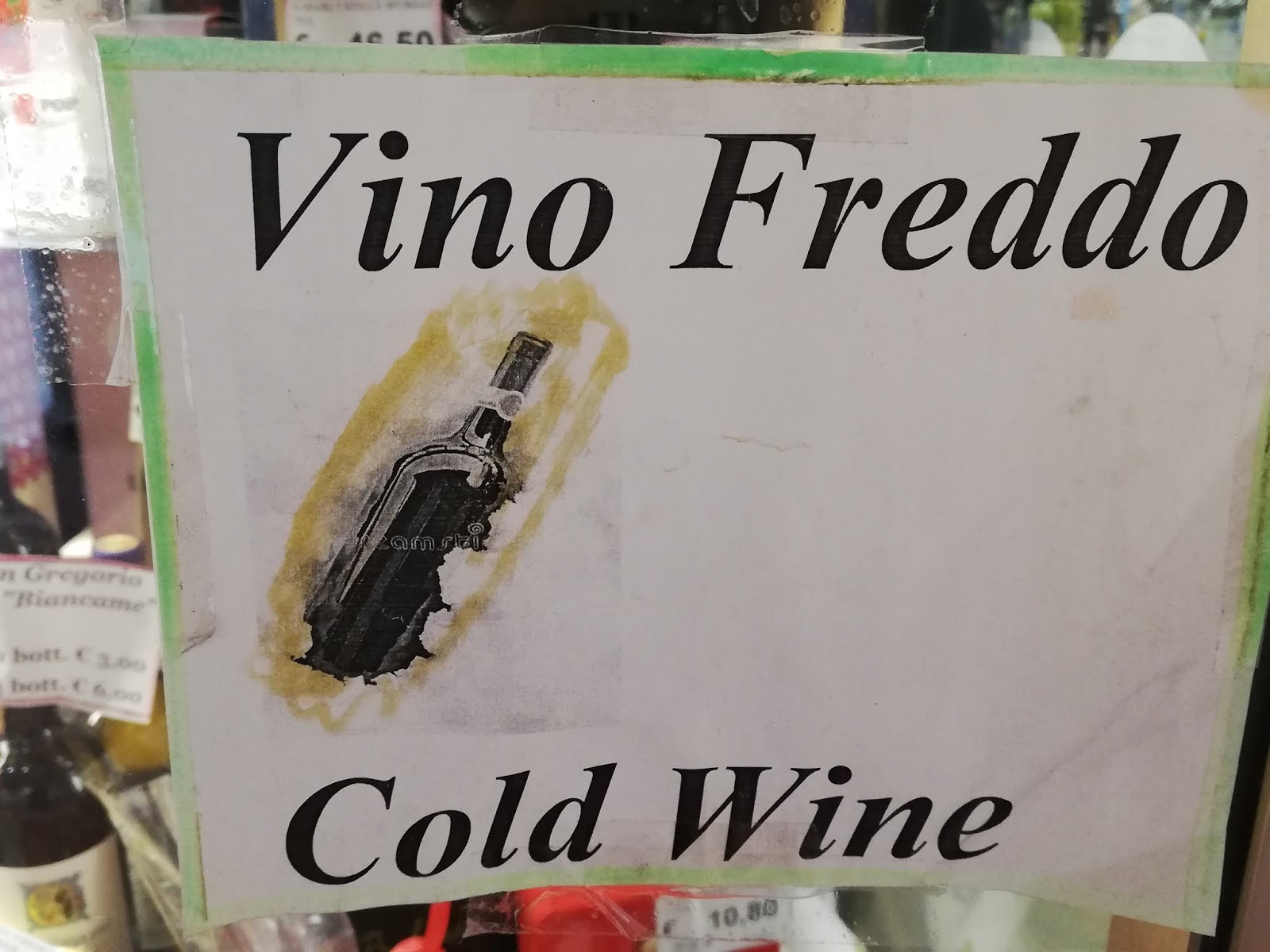 Time to buy a cold bottle of white wine