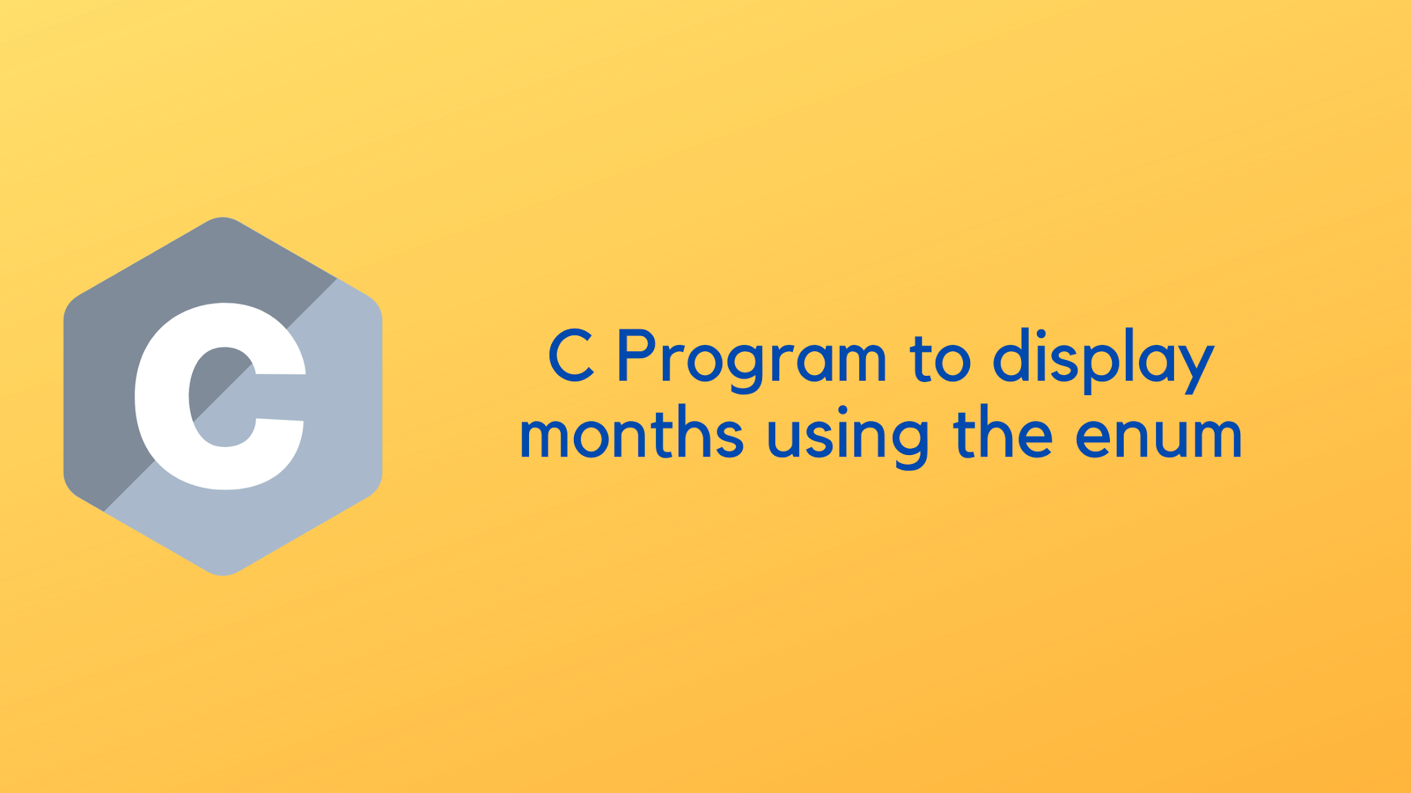 C Program to display months using the enum