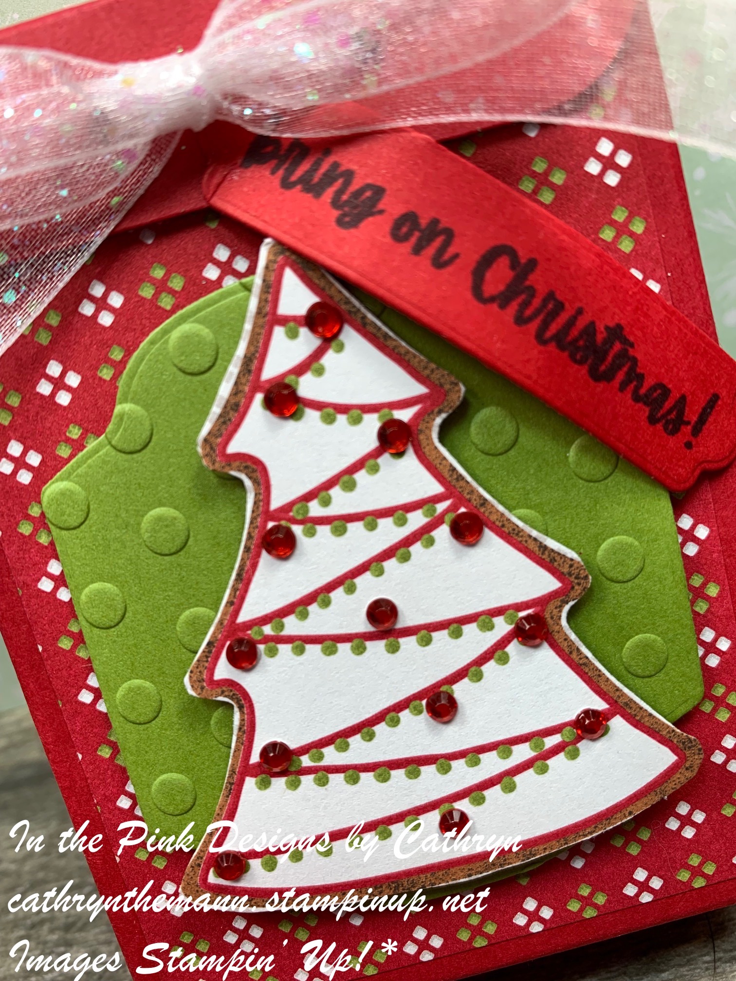 In the Pink, Designs by Cathryn LITTLE DEBBIE CHRISTMAS TREE CAKE BOX