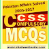 CSS Compulsory MCQS 2005 - 2017