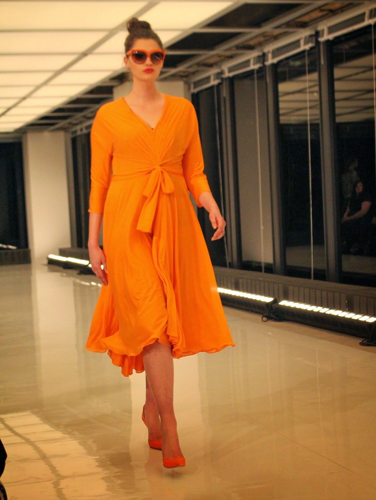 Isabel Toledo orange jersey dress