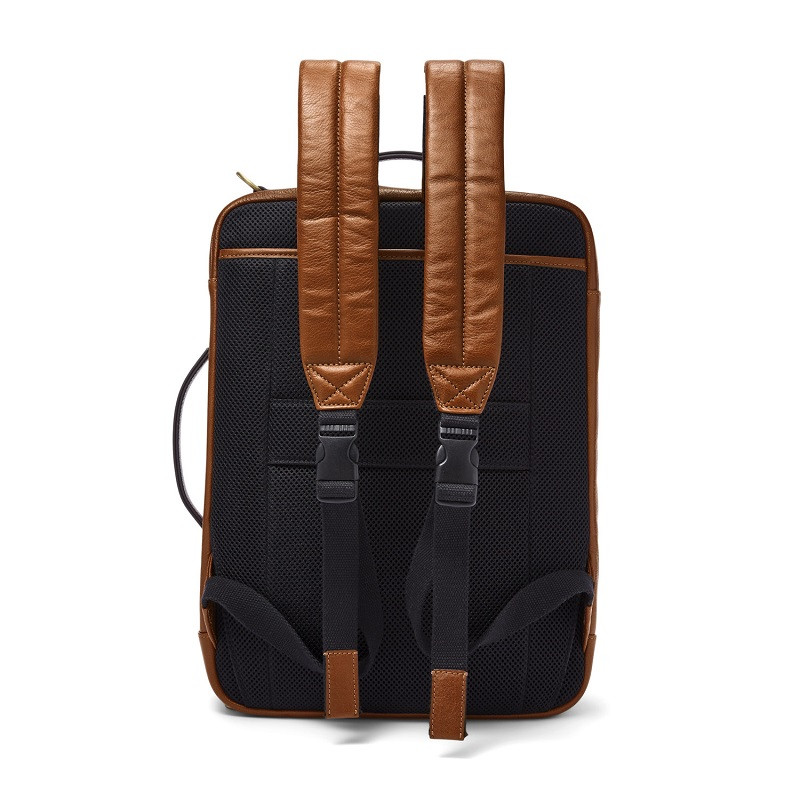 Fossil Buckner Convertible Backpack Cognac Fossil Centre
