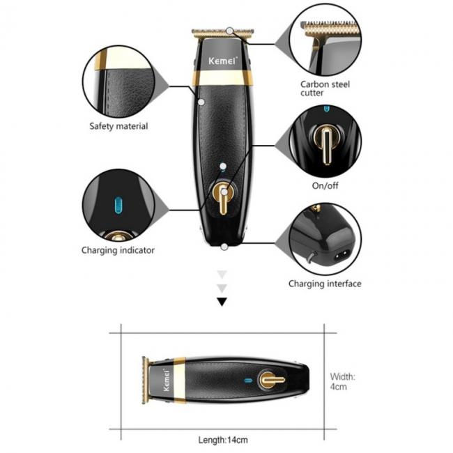 Tông Đơ Cắt Tóc Bấm Viền Bọc Da Cao Cấp Kemei 18 f8592384a 3a53 46cc b5c9