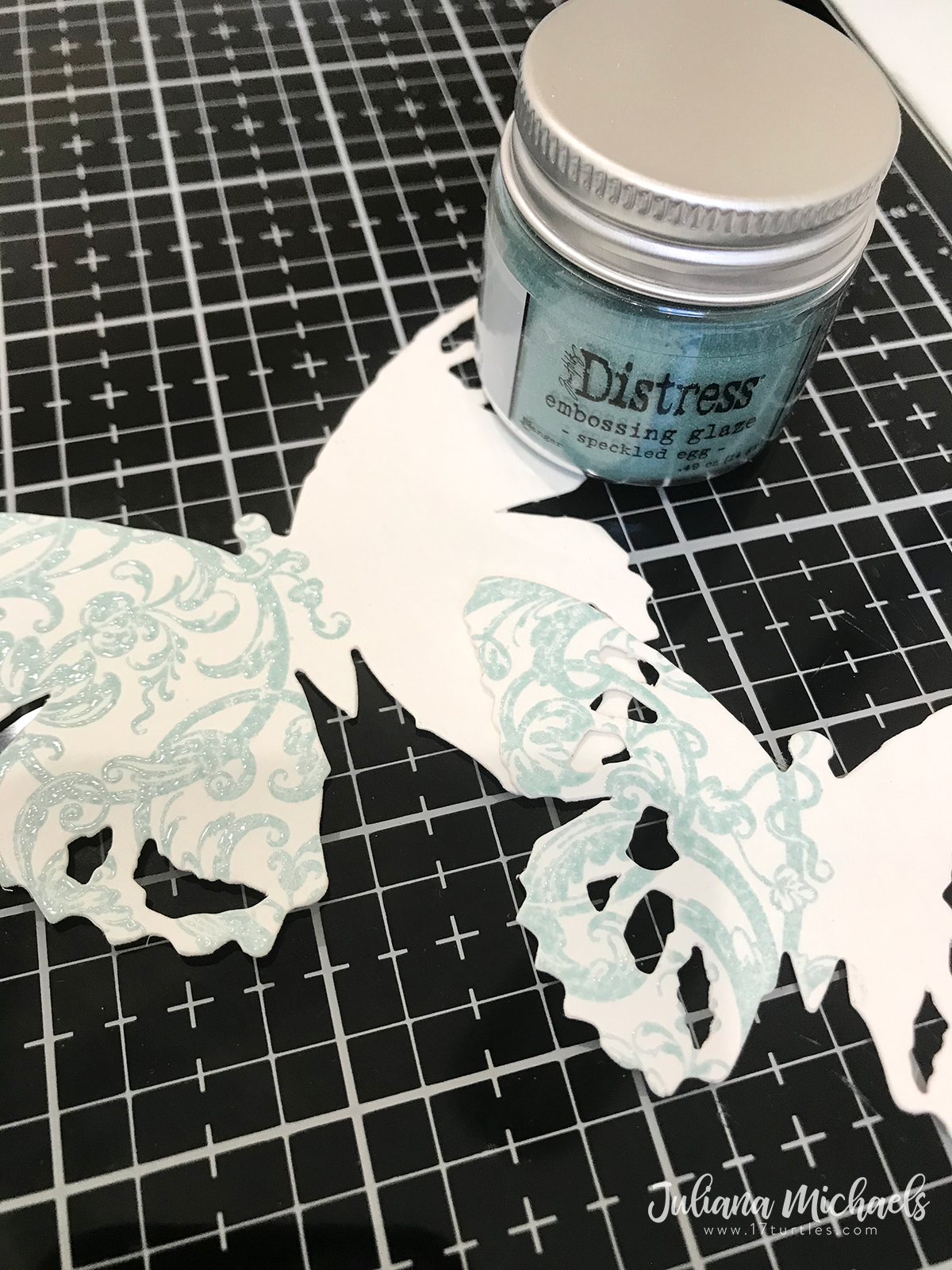 Speckled Egg Distress Monochromatic Card 17turtles