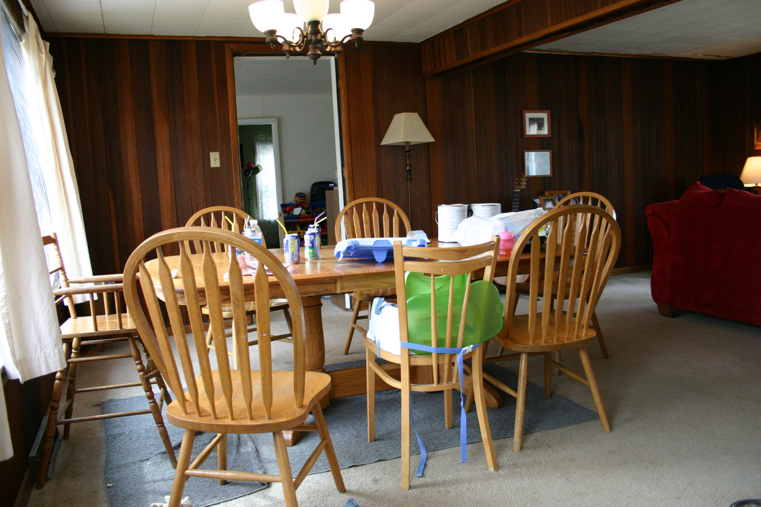 Living / Dining Room Reveal (before and after pics) House Unseen