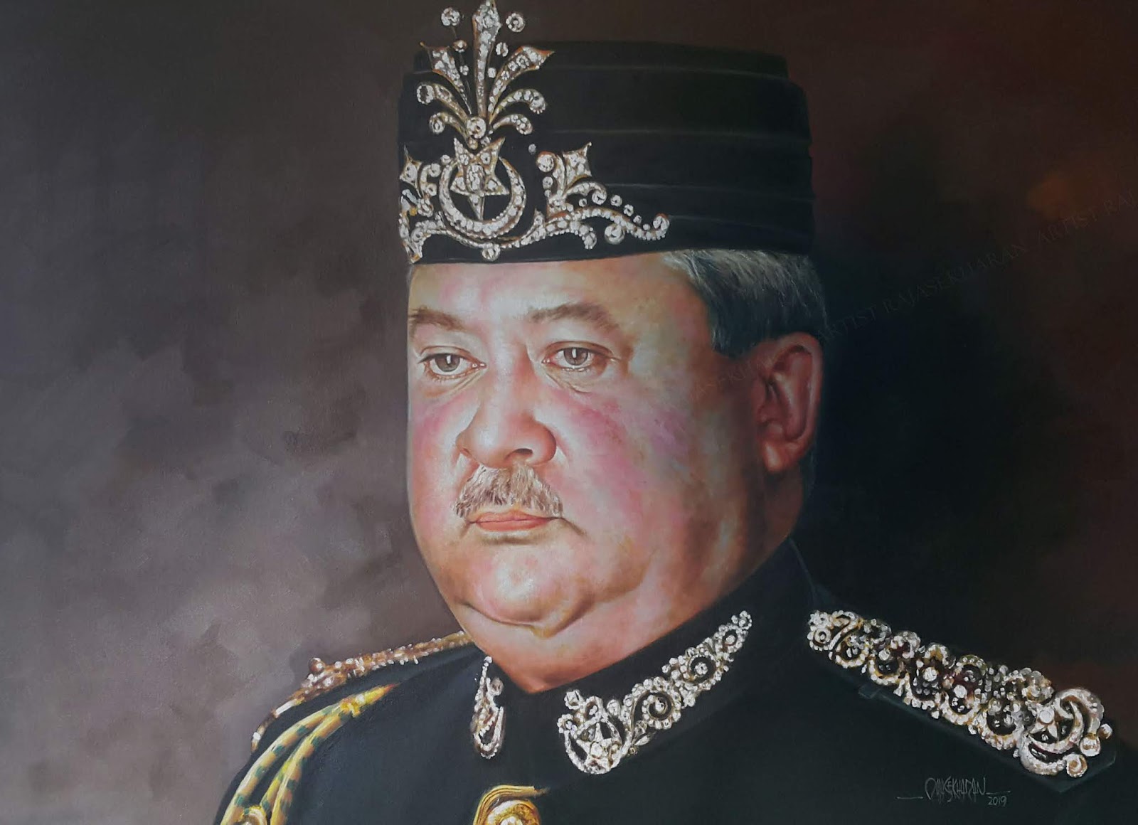 MOST REALISTIC OIL PAINTINGS SULTAN OF JOHOR OIL PAINTING BY