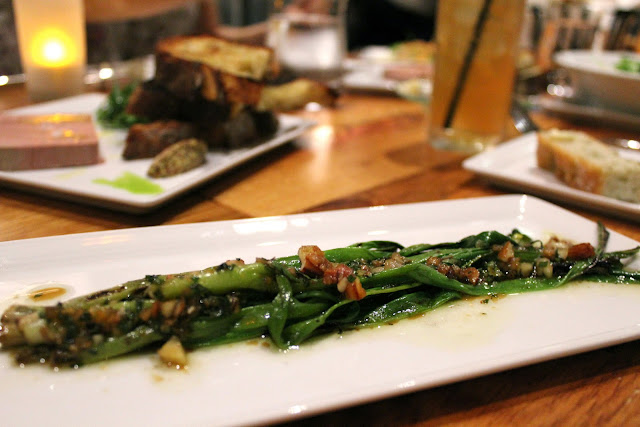 Grilled scallions at Catalyst, Cambridge, Mass.