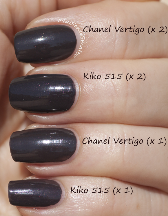 Kiko 515 vs Chanel Vertigo