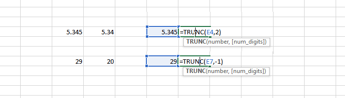 Función Trunc en Office Excel