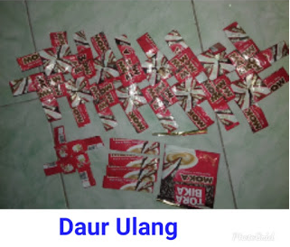 Langkah Membuat Kerajinan Taplak Meja Dari Bungkus Kopi Daur Ulang
