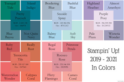 Stampin' Up! 2019-2021 In Colors comparisons Stampin' Up! 2019-2021 In Colors compared to other Stampin' Up! colours