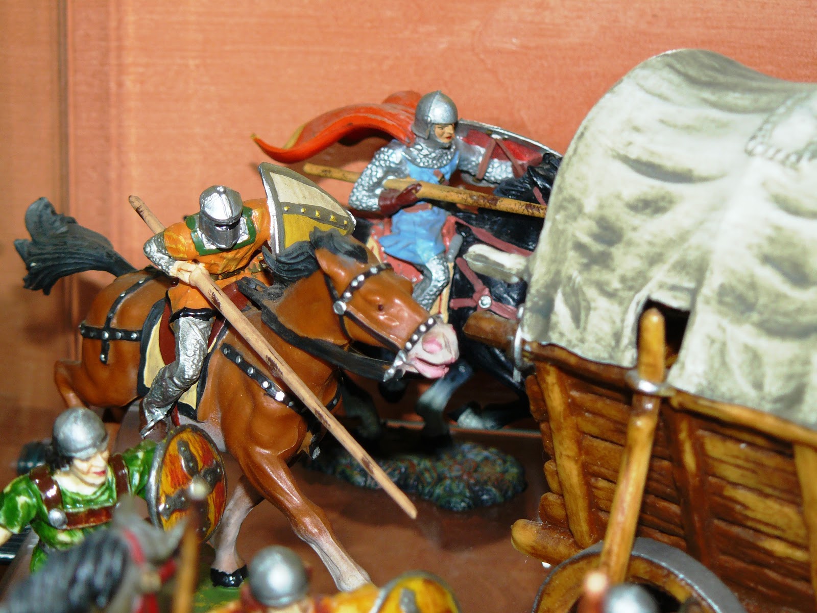 Lot De Figurines ELASTOLIN - Vikings / Moyen Âge - Années 70 - Plastique
