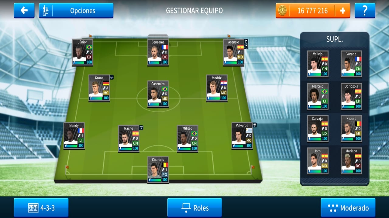 Equipaciones Para Dream League Soccer 2022 Plantilla del REAL MADRID al 100 y NORMAL para DREAM