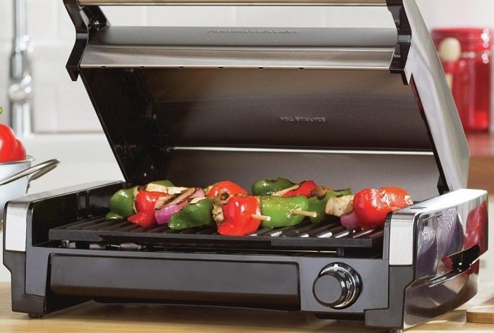 Hamilton Beach Indoor Electric Searing Grill With Viewing Window 