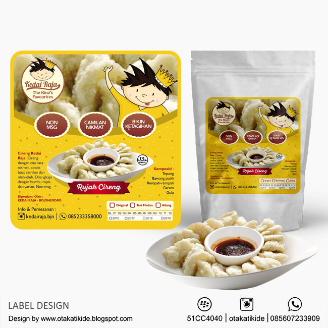Label Rujak Cireng Otakatikide Branding Design Consultant