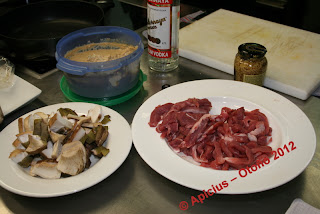  Tiras de Basatxerri Stragonoff con hongos y pimientos de Espelette 