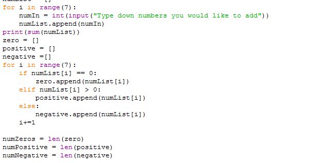 Python Alevel stuff: Python program adds numbers and counts number of 0 ...