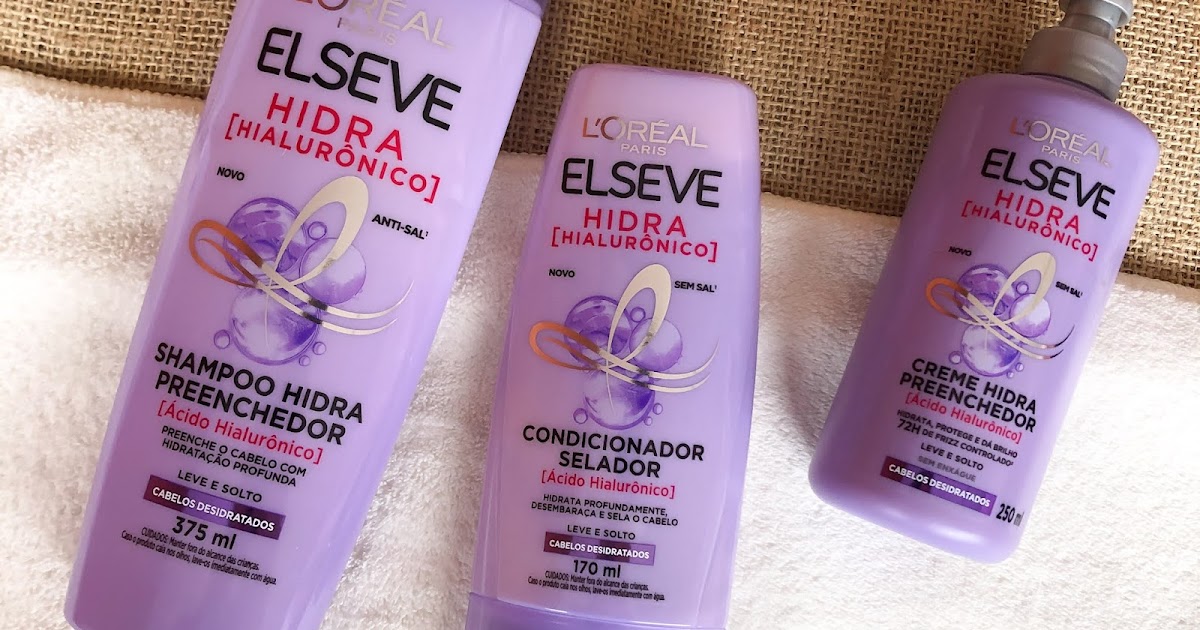 Estação Lilás Resenha Linha Elseve "Hidra Hialurônico" Shampoo