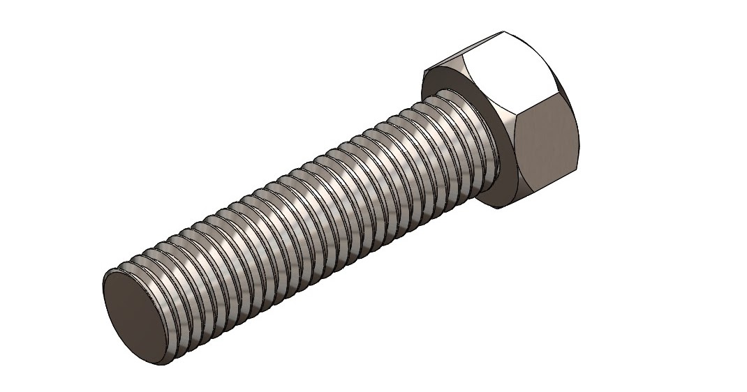 Design of Nut & Bolt in Solidworks Solidworks CAD