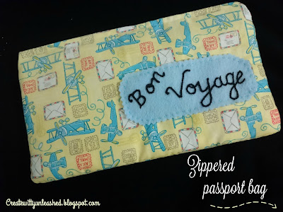 zippered passport bag