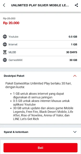 Paket GamesMax 20 Ribu Paket GamesMax 20 Ribu