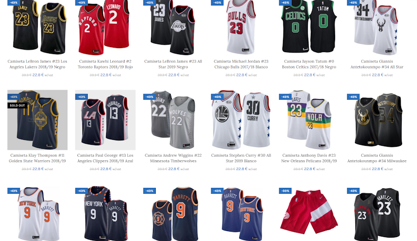 comprar camisetas de nba baratas