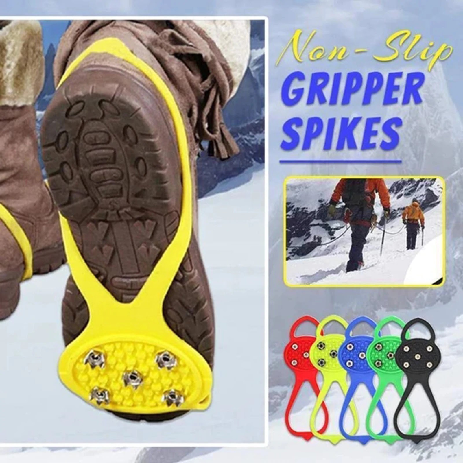Universal NonSlip Gripper Spikes︱Grippers Spikes AntiSlip Over Shoe