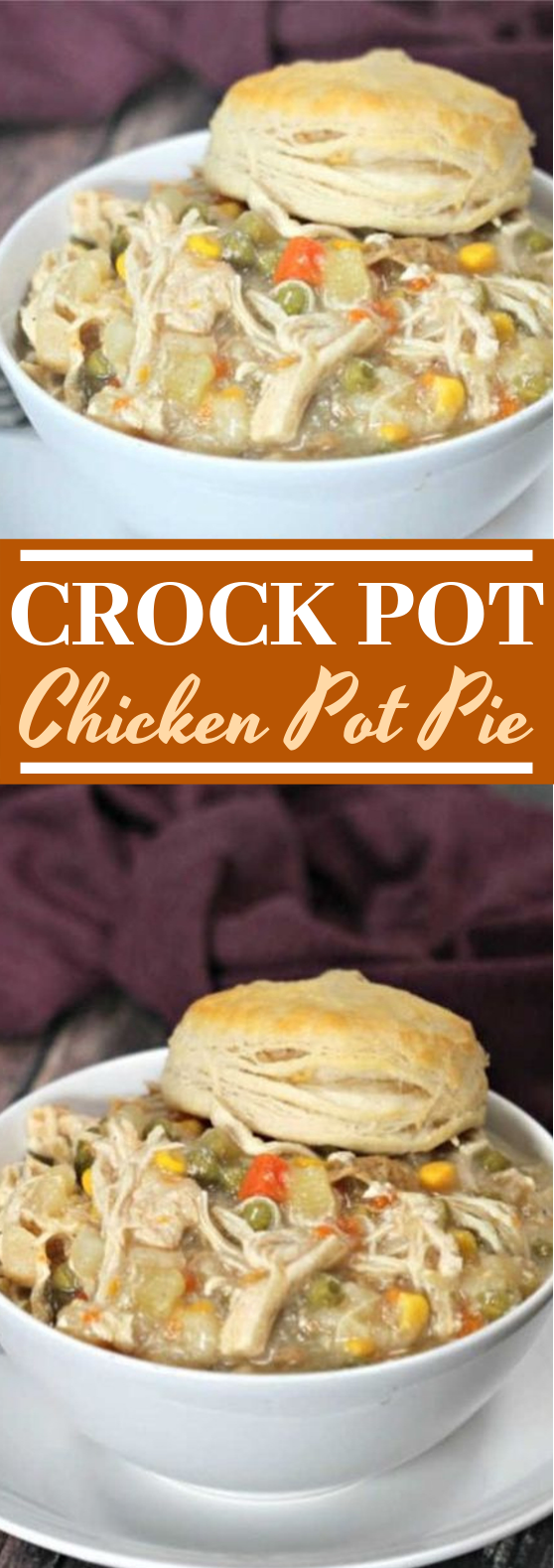 Crockpot Chicken Pot Pie #dinner #crockpot